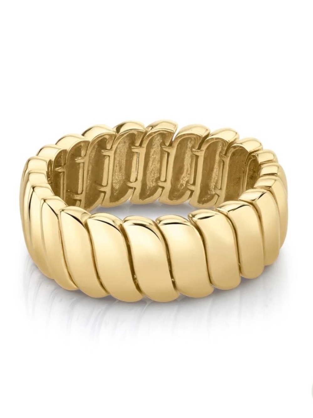 NEW 18K Gold Plated Textured
Layer Ring Sculpted Band Ring